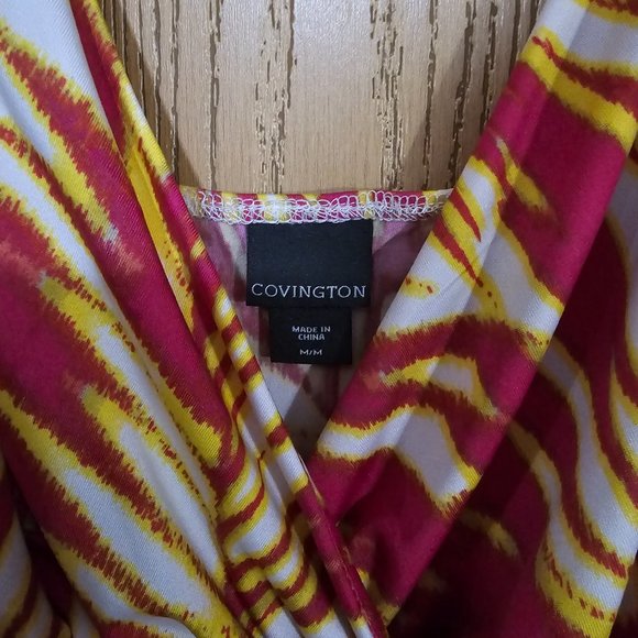 Covington Women's Sleeveless Tropical Maxi Dress~Medium - Picture 2 of 3